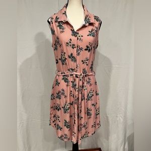 No Boundaries‎ Button Stripe and Floral Dress Size XL
